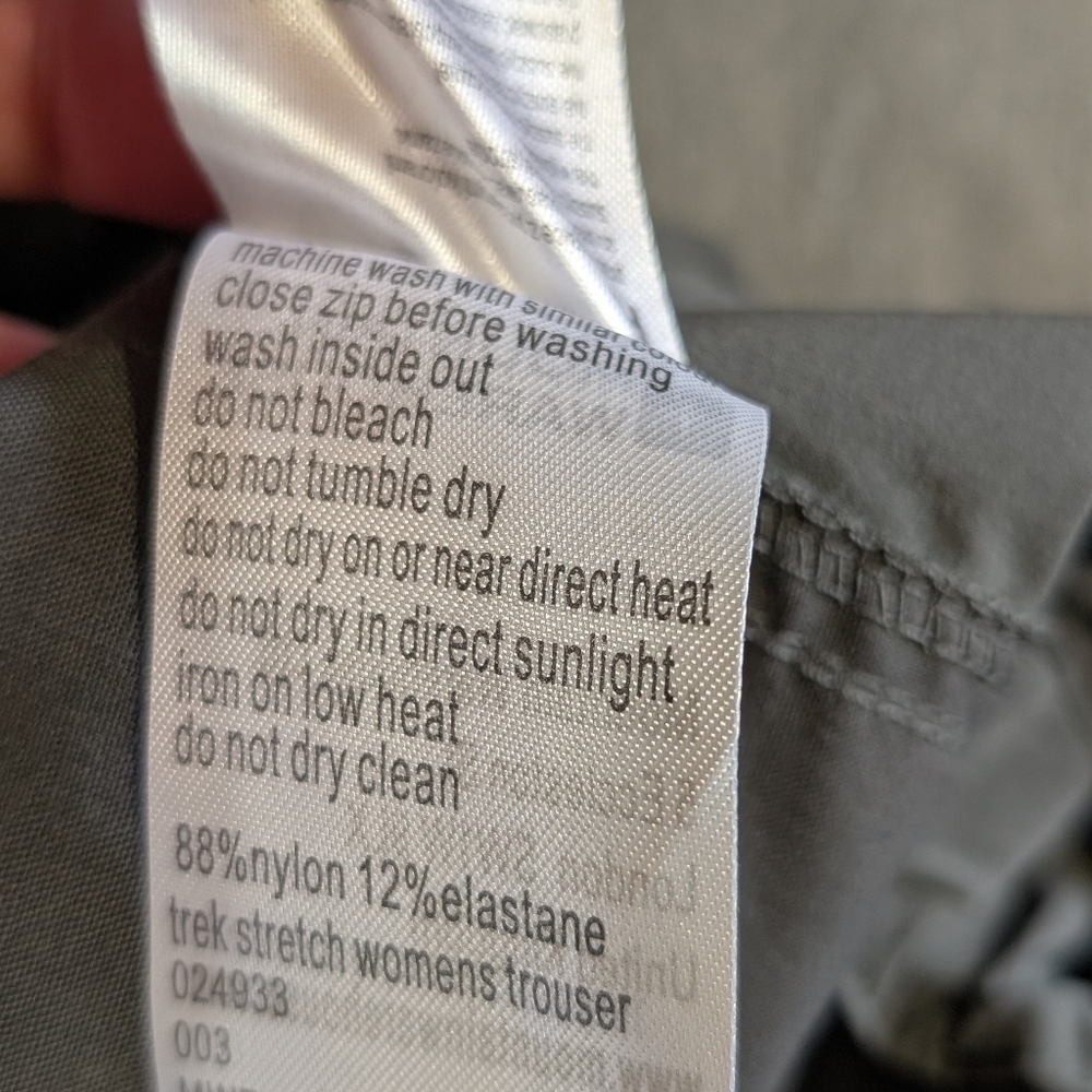 Mountain Warehouse Nylon Hiking Pants Women's 12 Gray Trek Stretch Trousers - Picture 9 of 12